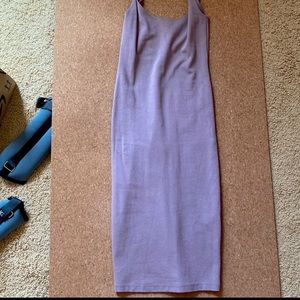 Long silicon mauve dress